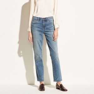 Vince Low Rise Straight Leg Relaxed Faded Blue Denim Jeans Size 24